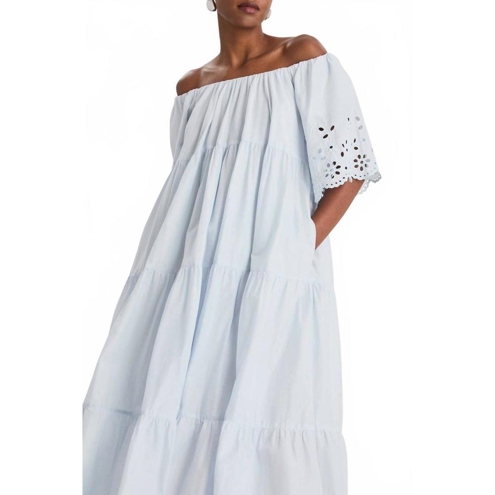 NEW MERLETTE berenson midi dress in blue - Picture 4 of 4